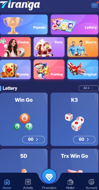 Play Various Games On Tiranga Online